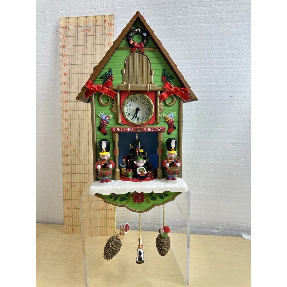 Avon Cuckoo Clock Tick Tock Til Christmas Santa Animated Musical 2011